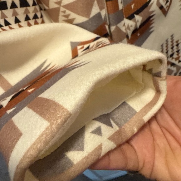 South West Aztec  Faux Wool  Pea Coat Size XL - Picture 7 of 9